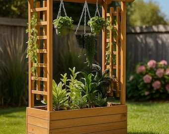 DIY Wooden Planter Box with Trellis – Outdoor Privacy Divider & Garden Decor Plan