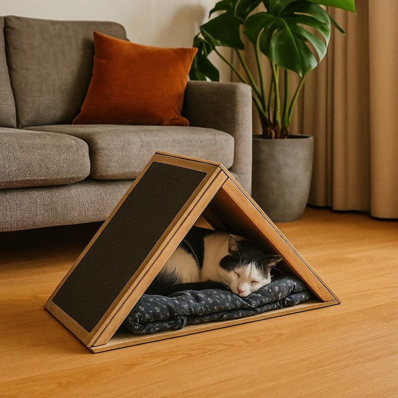 Triangle Cat House Plan PDF | DIY Woodworking With Scratcher - Etsy