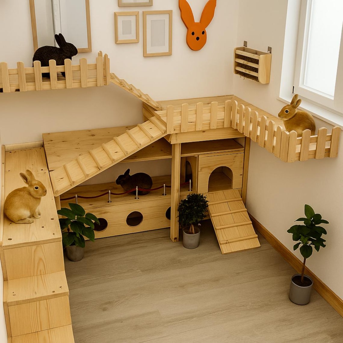 Custom Bunny Playground Plan for Claire – Castles, Tunnel, Platforms ...