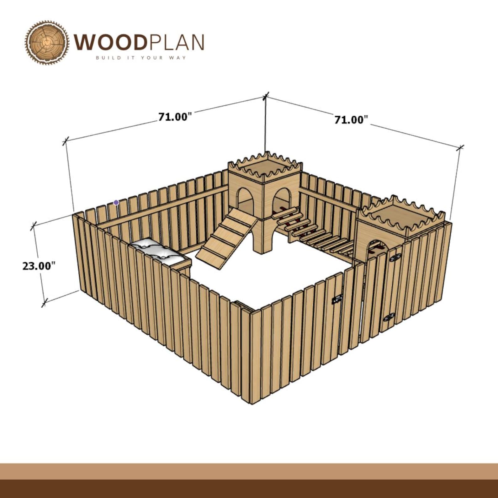 Bunny Playground Corner – DIY Rabbit Castle & Bridge | Indoor Bunny ...