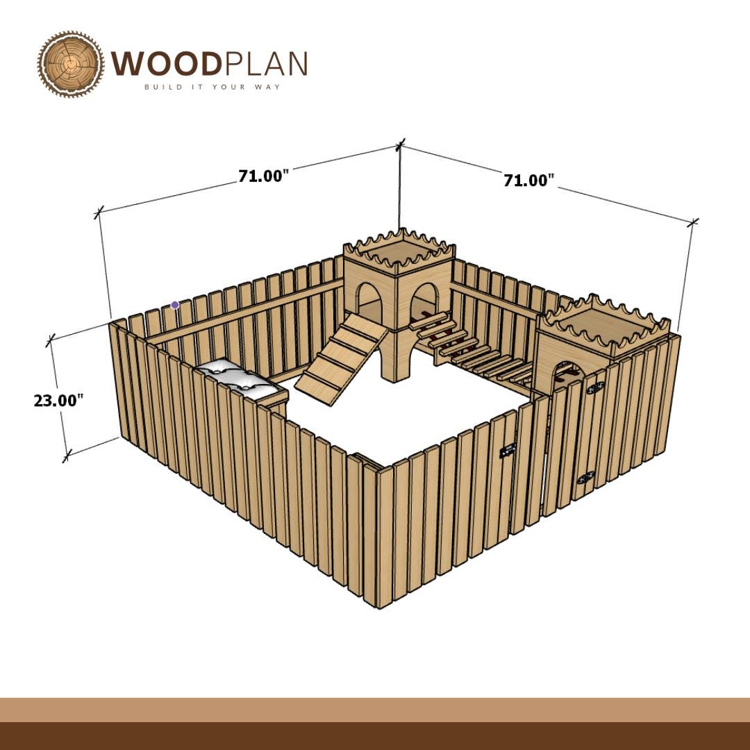 Bunny Playground Corner – DIY Rabbit Castle & Bridge | Indoor Bunny ...