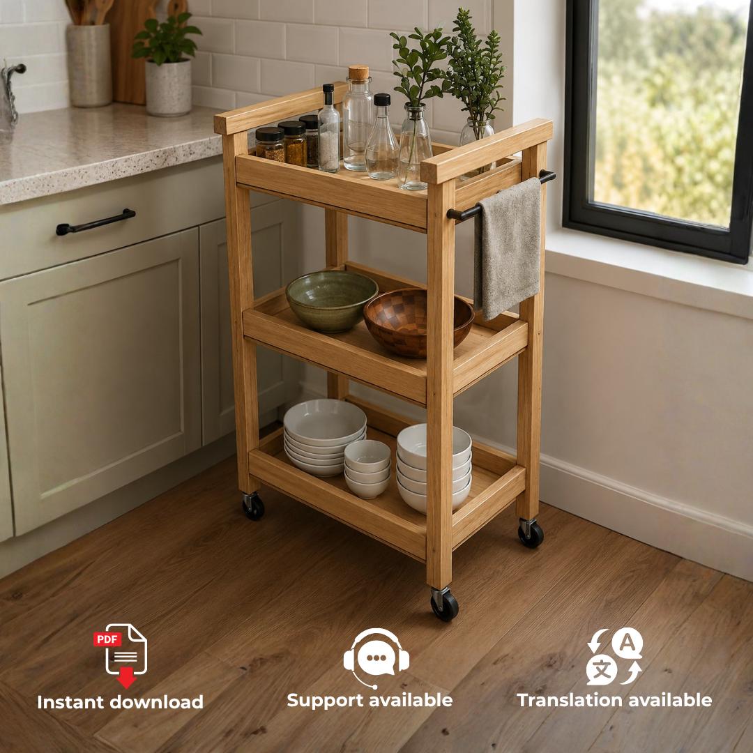 Kitchen island on wheels