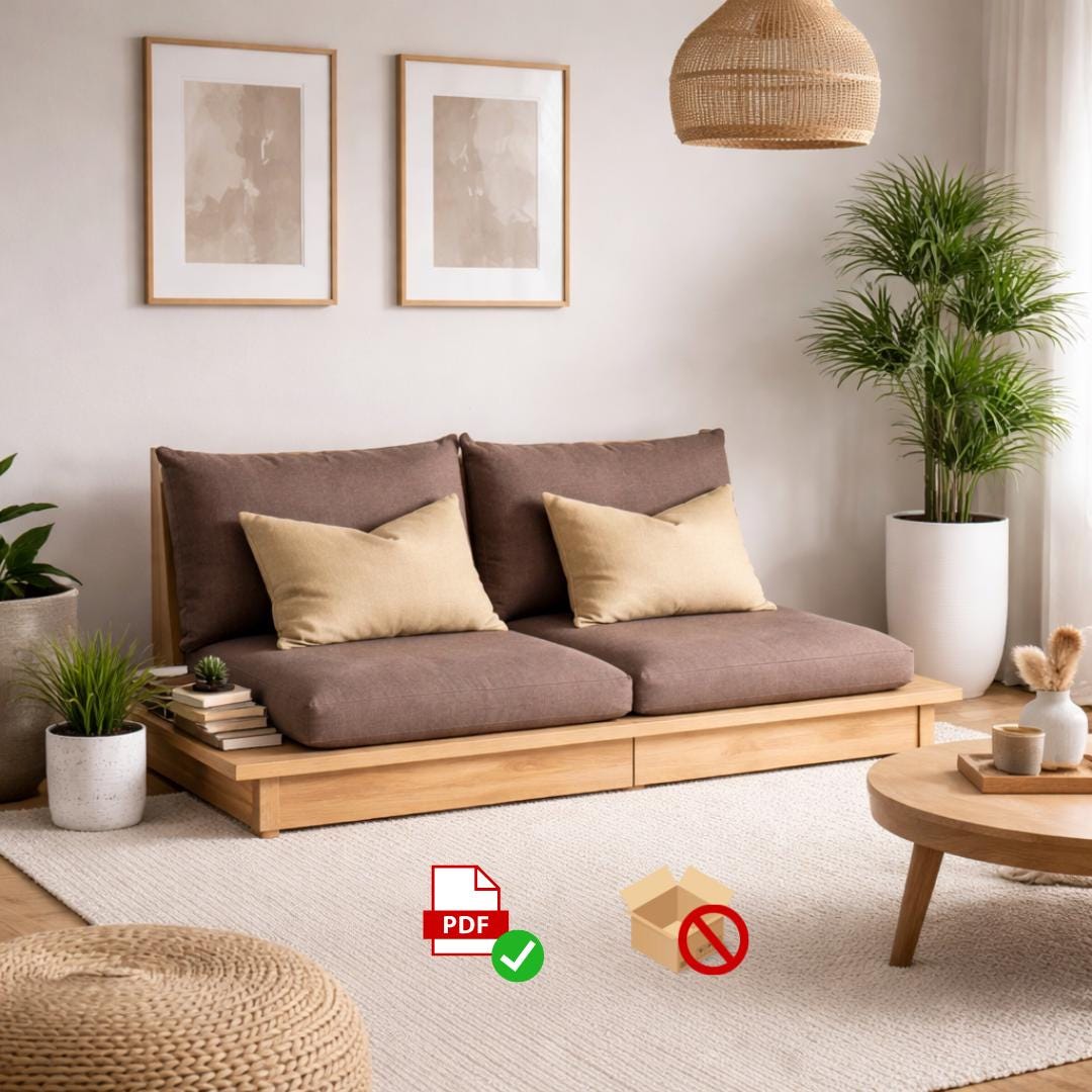 DIY Japanese-style Low Sofa Woodworking Plans | Modular Chair Pair