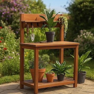 Plano para banco de trabajo de jardinería / Estación de trabajo para jardineros / PDF para trabajos de carpintería al aire libre