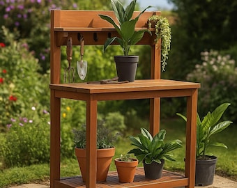 DIY Potting Bench Plan | Gardener's Workstation | Outdoor Woodworking PDF