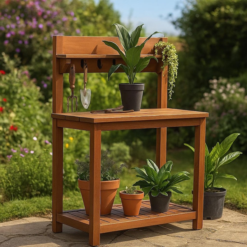 DIY Potting Bench Plan | Gardener's Workstation | Outdoor Woodworking PDF image 1