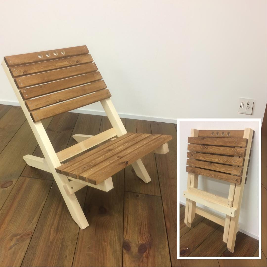 杉材折りたたみ椅子の木工プラン（PDF）：DIY屋外用椅子 - Etsy 日本
