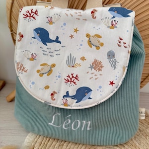 Sac maternelle sac à dos personnalisé Vert d’eau