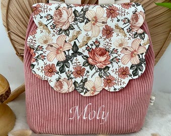 Flower personalized nursery backpack