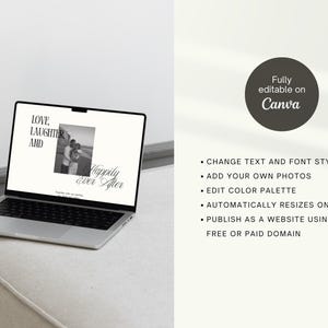 Elegant Wedding Website Template, Editable Online Wedding Invitation Canva Template, Old Money Wedding Aesthetic, Destination Wedding Invite