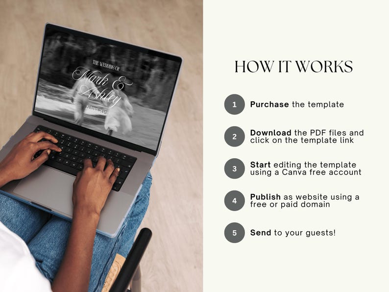 Elegant Wedding Website Template, Editable Online Wedding Invitation Canva Template, Old Money Wedding Aesthetic, Destination Wedding Invite