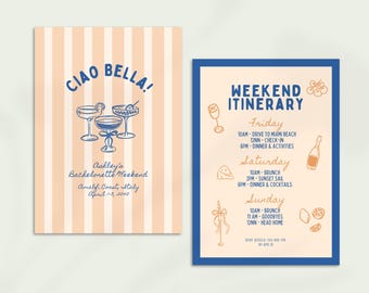 Italian Coastal Bachelorette Itinerary Template (Digital Download)