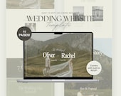 Elegant Wedding Website Template, Editable Canva Invitation (Digital Download)