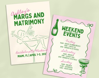 Mexiko Bachelorette Reiseplan: Margs & Matrimony, Final Fiesta (13 x 18 cm, digitaler Download)