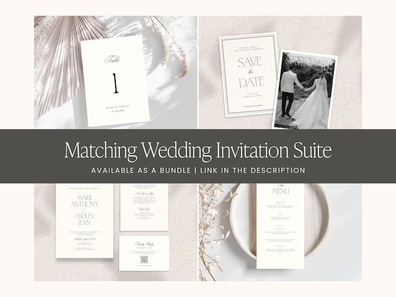 Elegant Wedding Website Template, Editable Canva Invitation (Digital Download) image 8