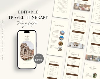 Travel Itinerary Template, Vacation Planner, Trip Itinerary, Itinerary Template, Travel Checklist, Travel Agent, Trip Planner