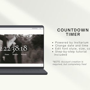 Elegant Wedding Website Template, Editable Canva Invitation (Digital Download) image 5