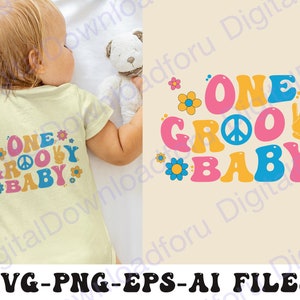 Groovy One Svg, Groovy Birthday One Svg, One Of The Groovy Svg  Png, Groovy One Birthday Decoration, 1st Birthday Boho Shirt