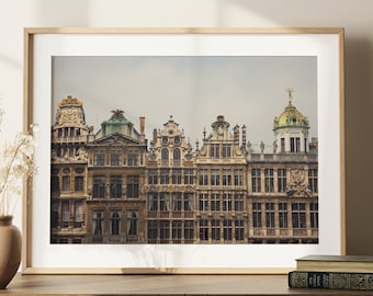Brussels Grand-Place Photography Print: Belgium Europe Travel Art (Digital Download)