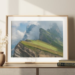 Impresión de las montañas Dolomitas: Fotografía artística de los Alpes italianos (descarga digital)