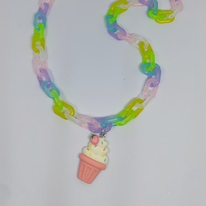 Summer vibes bright Ice cream necklace