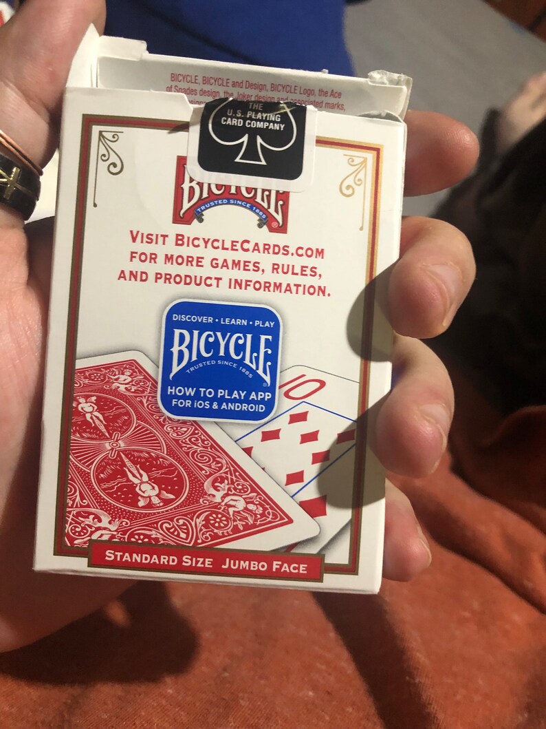 One Playing Card Deck Reading Etsy