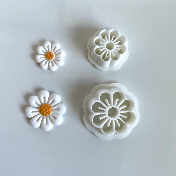 Daisy Flower Embossed Clay Cutter - Polymer clay Tools - Jewellery Tools - Earring making - Clay Tools