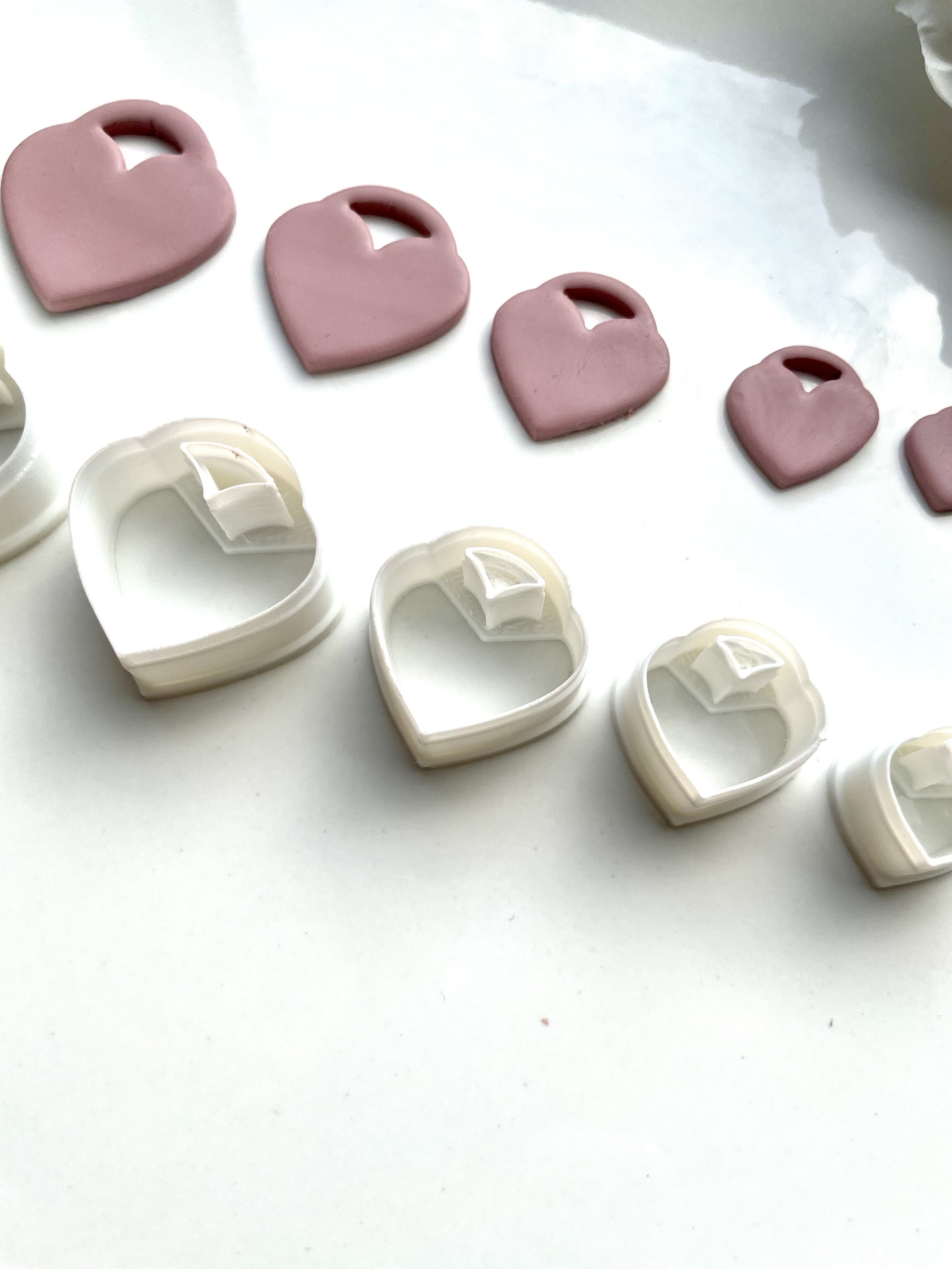 Locket Cutter Name Heart Locket Cutter - Polymer Clay Cutter - Earring Jewellery Tool ...