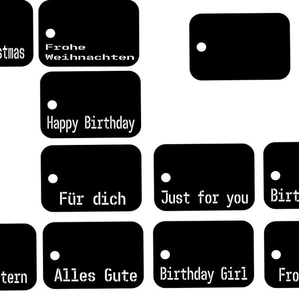 SVG File - Geschenkanhänger für Weihnachten, Geburtstag, Ostern und allgemein