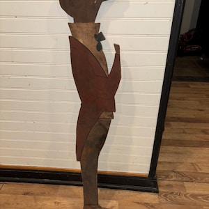 Wooden Butler Statue - Etsy