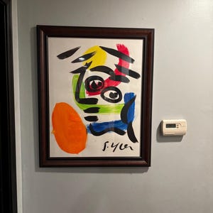Peter Keil Original Expressionist Painting – Large 22”x28” – Signed & Framed, Bold Modern Art