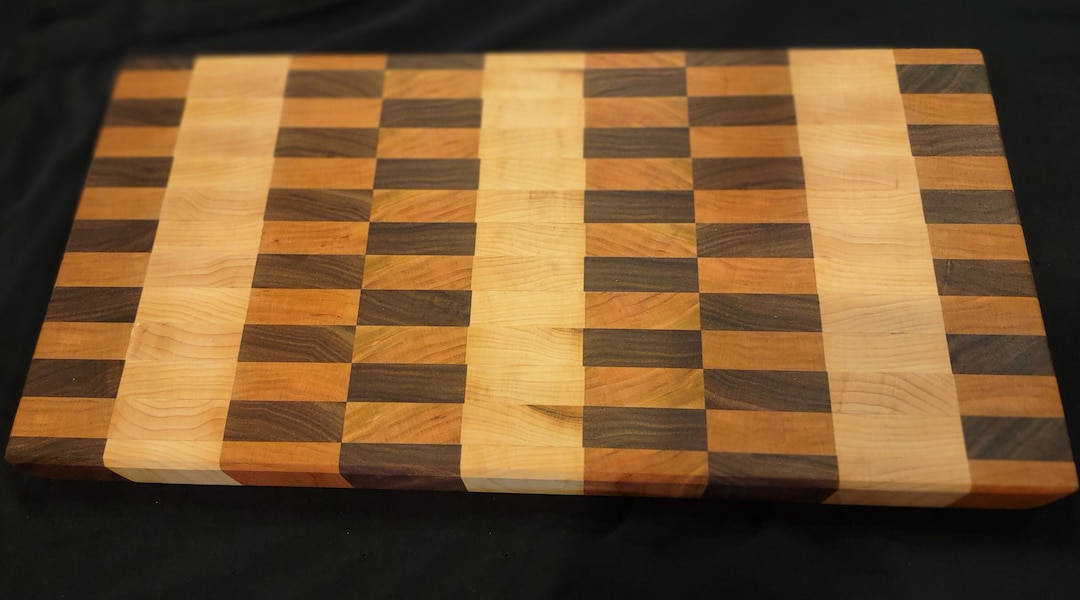 Long Checkered Cutting Board Etsy