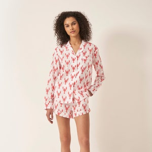 Ladies cotton pyjama shorts set hotsell