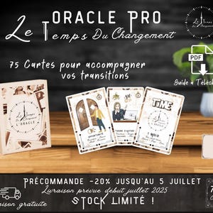 Oracle Pro "Le Temps du Changement" – 75 cartes pour guidance professionnelle, mission de vie & reconversion - Précommande Stock limité !