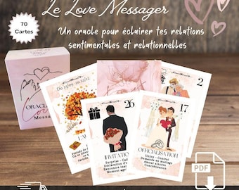 "The Love Messenger" sentimental oracle - 70 cards - Love, couples, relationships and soul connections - PDF guide included - Perfect for beginners!