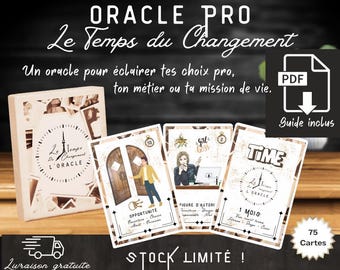 Oracle Pro “Time for Change” 75 cards: Addresses professional issues, career change, life mission – PDF guide included