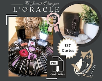 Oracle divinatoire– Oracle intuitif 137 cartes pour guidance générale - affective, pro, financière  – Guide PDF - Oracle idéal pour débutant