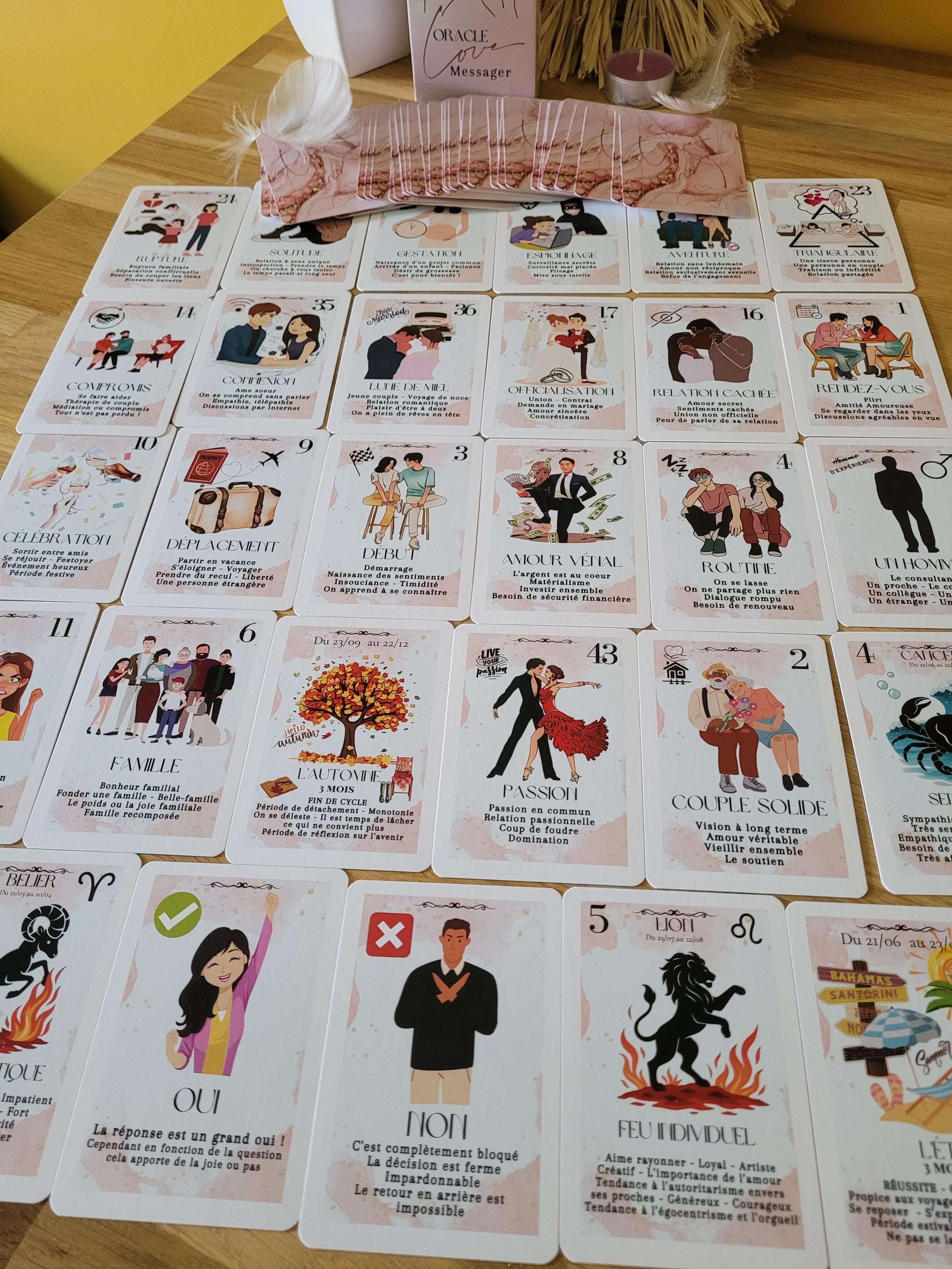 Sentimental Oracle "The Love Messenger" - 70 cards for sentimental, relational and emotional guidance + PDF guide - Reissue 2025