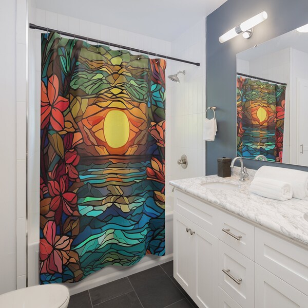 Ocean Shower Curtain Etsy