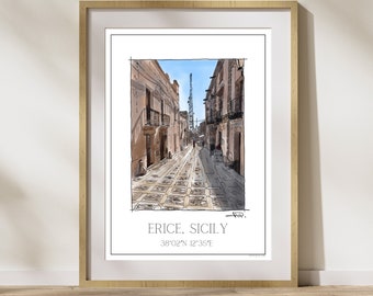 Plakat Uliczka w Erice | Sycylia