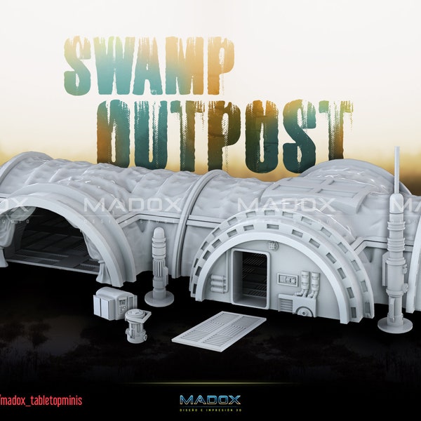 Swamp-Outpost  impression 3D 32-40mm / Star Wars legion / Shatterpoint