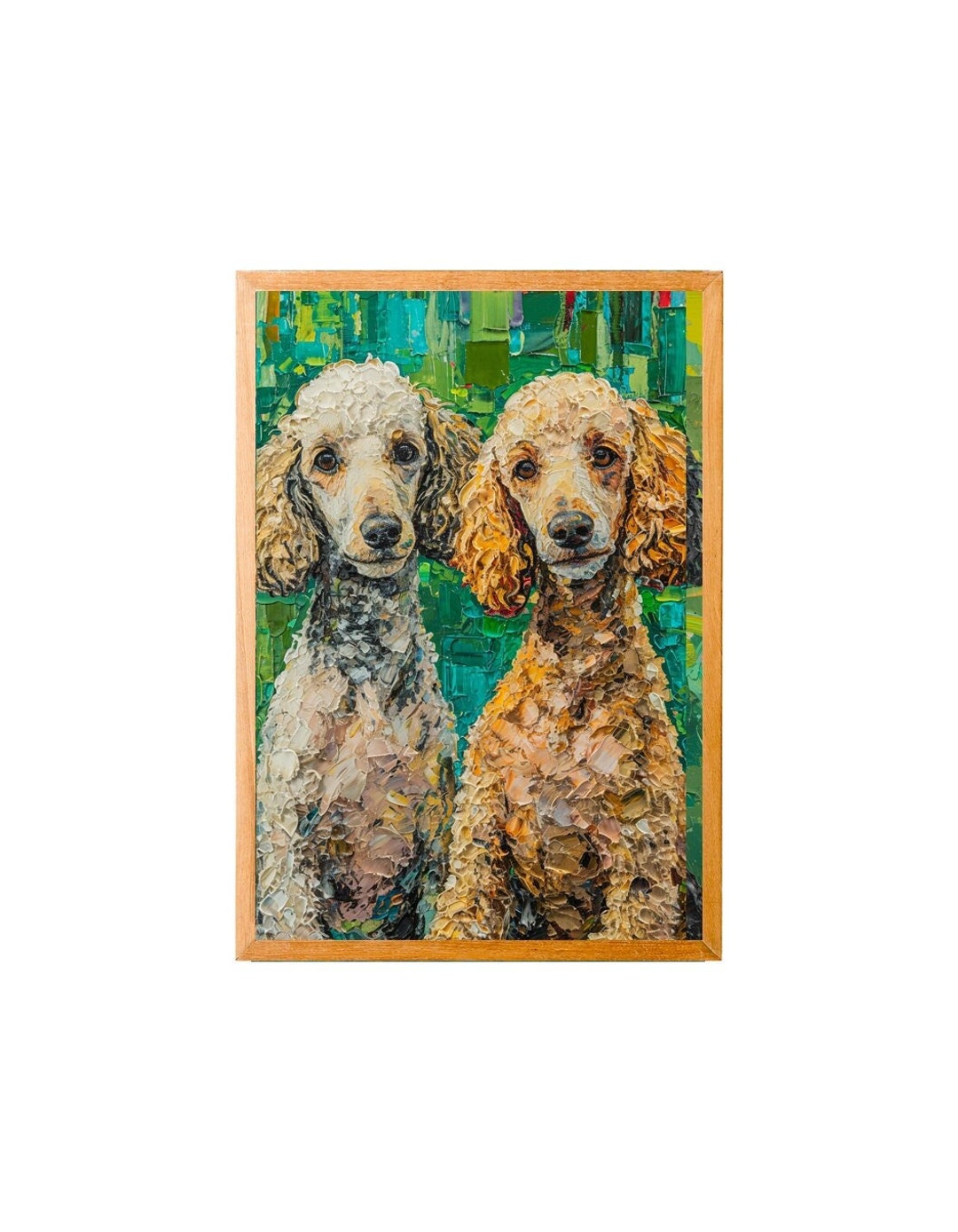 Standard Poodle Poster Art, Fine Art of 2 Poodles, Standard Poodle ...