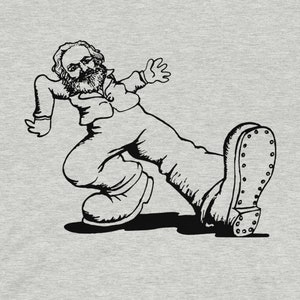 Karl Marx Keep on Truckin&#39; Tshirt Black on Light