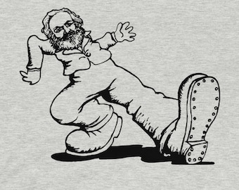 Karl Marx Keep on Truckin' Tshirt Black on Light
