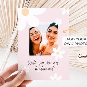 Will you be my Bridesmaid Card. Bridesmaid Proposal Card Template. Maid of honor Proposal card. Bridesmaid proposal template