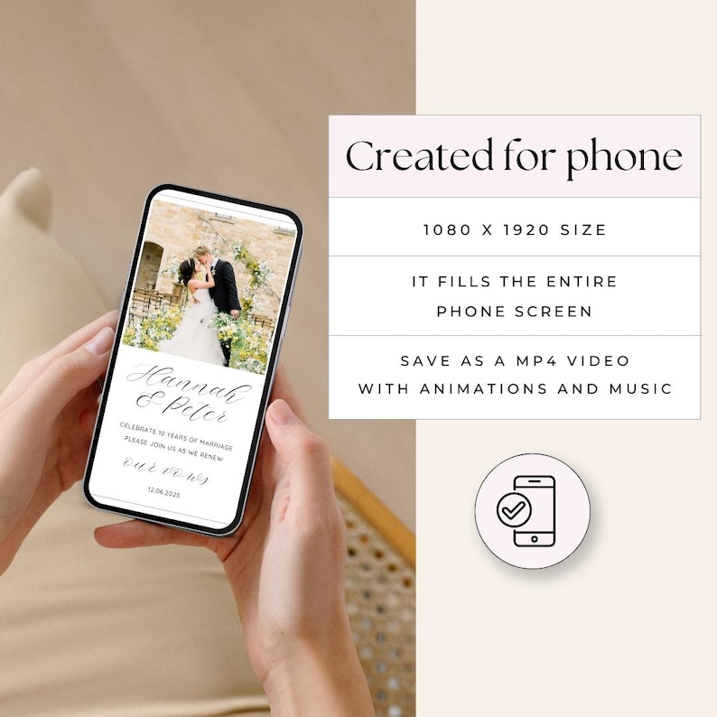 Digital Wedding invitation Vow Renewal Wedding invite Video Still the One 10th Wedding Anniversary Invitation Hochzeitseinladung digital