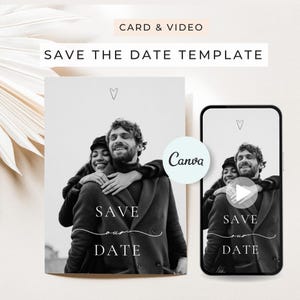 Save the Date Vorlagenkarte & Video Save the Date. Animierte Hochzeitseinladung Moderne Video-Einladung Hochzeit animierte Einladung