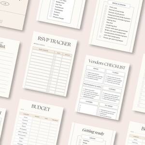 Wedding Checklist Printable Digital Wedding planner 2025 Coordinator Wedding day list Wedding to do list Wedding Binder wedding planning