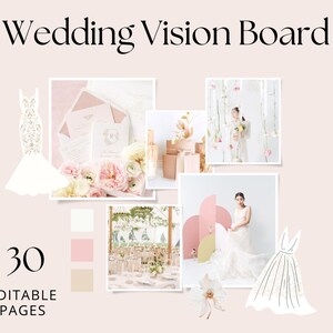 Vision board para tu boda (Plantilla Editable en Canva e imprimible)