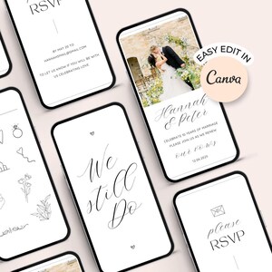 Digital Wedding invitation Vow Renewal Wedding invite Video Still the One 10th Wedding Anniversary Invitation Hochzeitseinladung digital
